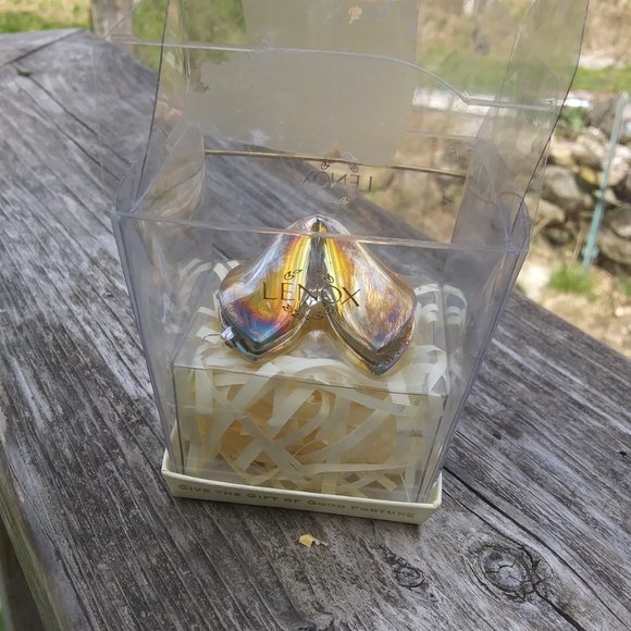 Lenox Silverplated Faux Gold Fortune Cookie Gift Of Love Marriage Proposal - Picture 7 of 15